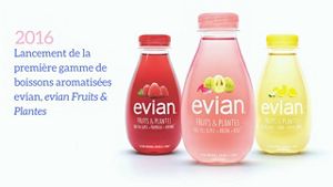 Histoire d'evian - lancement de la première gamme de boissons aromatisées Fruits and Plants en 2016 Histoire d'evian - lancement de la première gamme de boissons aromatisées Fruits and Plants en 2016